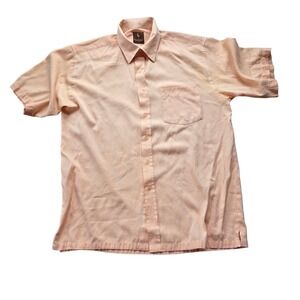 Tailorbyrd‎ Shirtmaker & Co Men's Button Up SS Dress Shirt Salmon Sz L (1045)